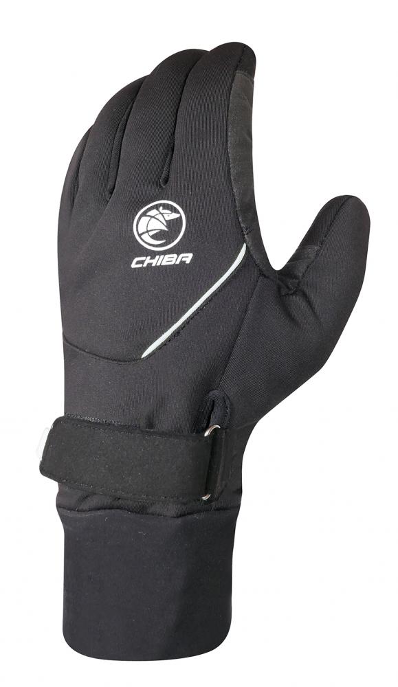 CHIBA Rain Pro - wasserdichte Radhandschuhe schwarz/weiß, atmungsaktiv, Größe M
