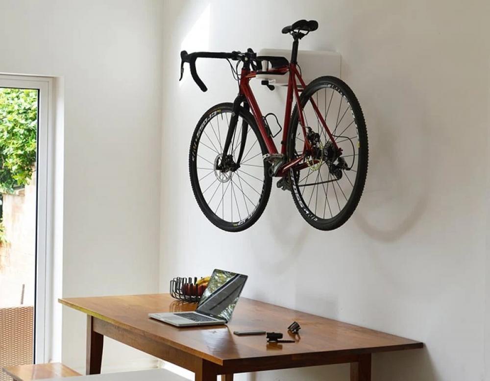 Hiplok AIRLOK Wandhalterung Fahrradschloss - abschließbarer Fahrrad Wandhalter aus gehärtetem Stahl - Sold Secure Diamond - weiß