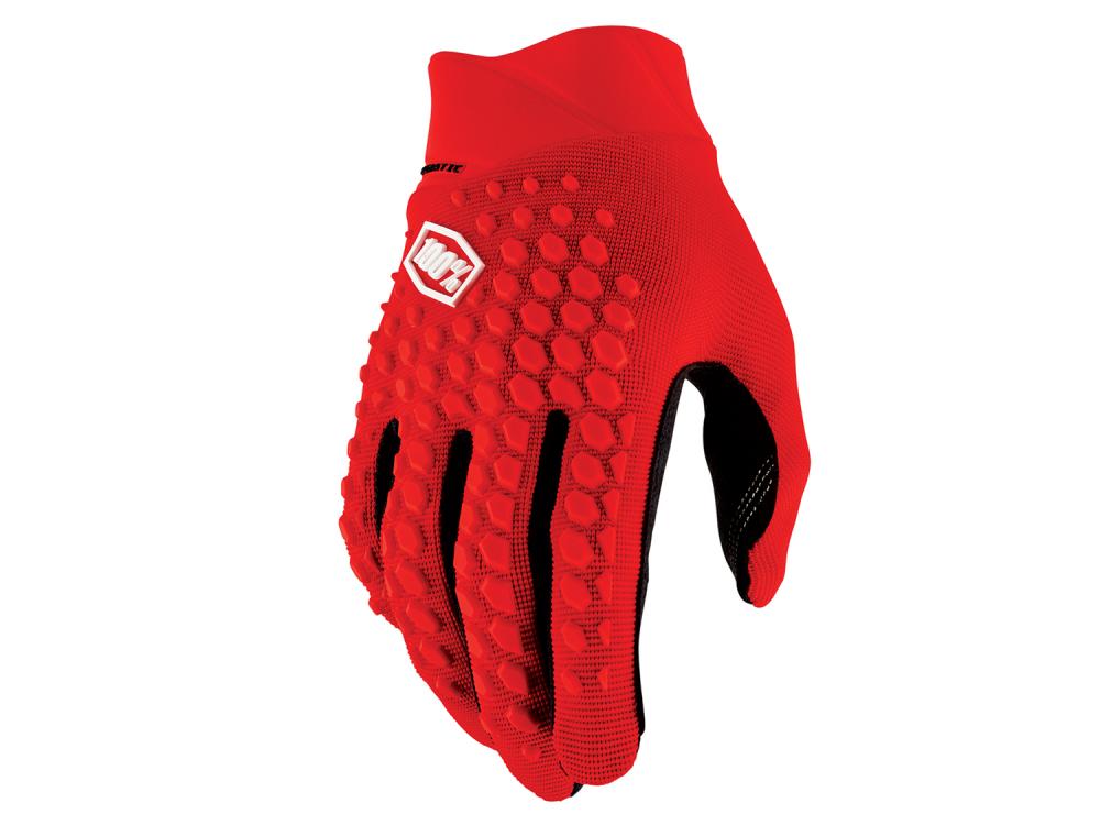 100% Geomatic Gloves S red - vielseitiger MTB-Handschuh mit Top-Grip