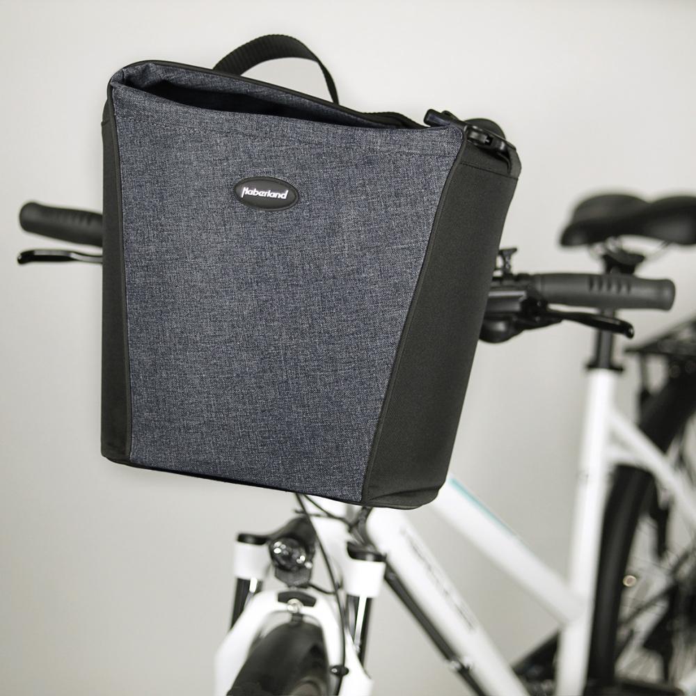 Haberland Lenkertasche Britta anthrazit/schwarz - praktische E-Bike Lenkertasche mit KLICKfix