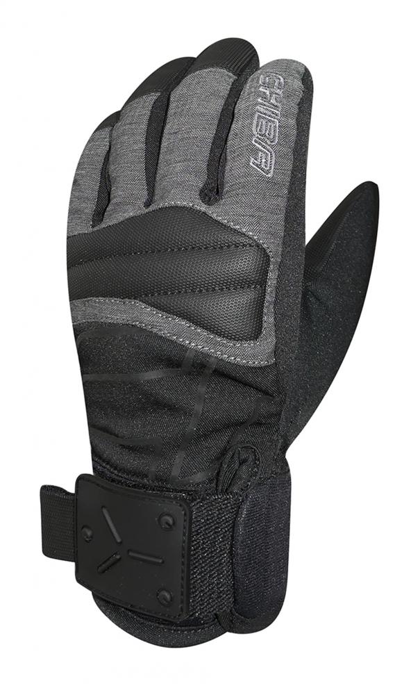CHIBA Snow Speeder - wasserdichte Radhandschuhe, Größe 5, sz/dk.grau