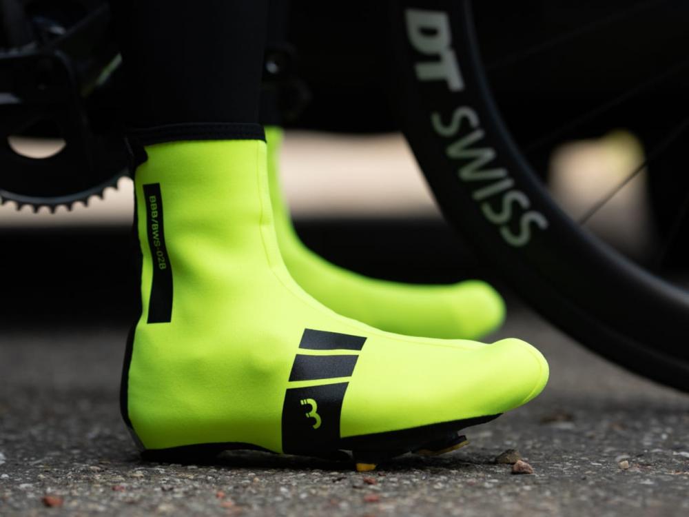 BBB Cycling Überschuhe HeavyDuty OSS neon 43 - wind- & wasserabweisender Kälteschutz