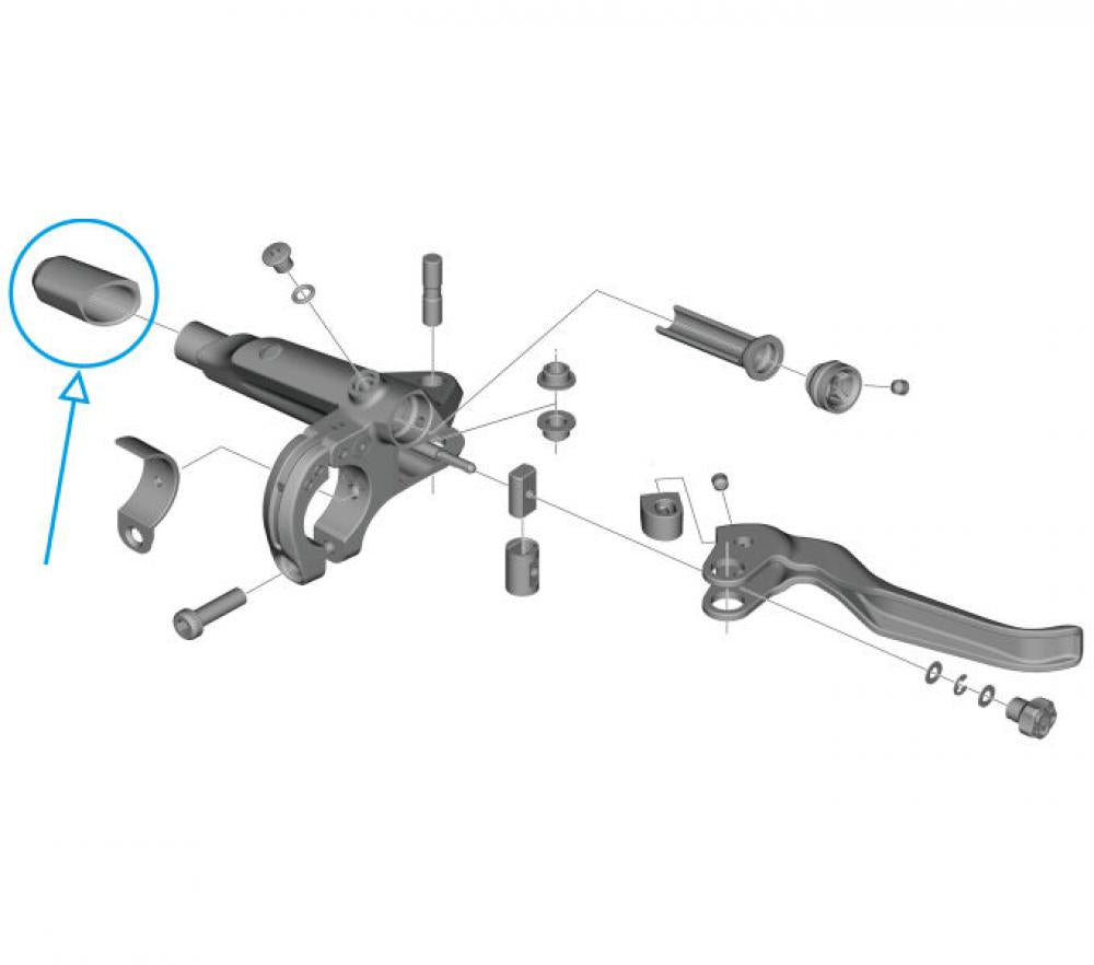 SHIMANO linke Abdeckung Y2R09802T - CUES Bremskomponenten