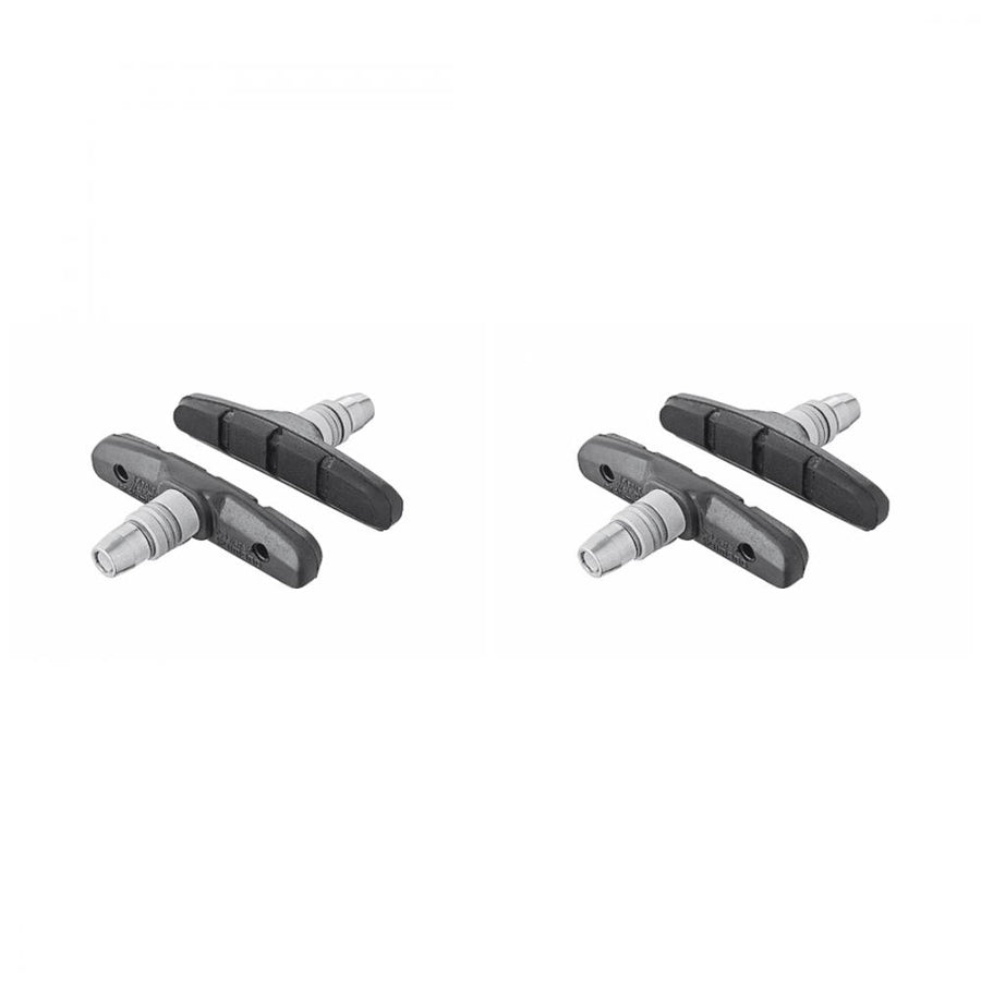 Shimano 2x Bremsschuh M70T4 90 mm schwarz für zuverlässige Bremsleistung bei Nässe und Trockenheit.