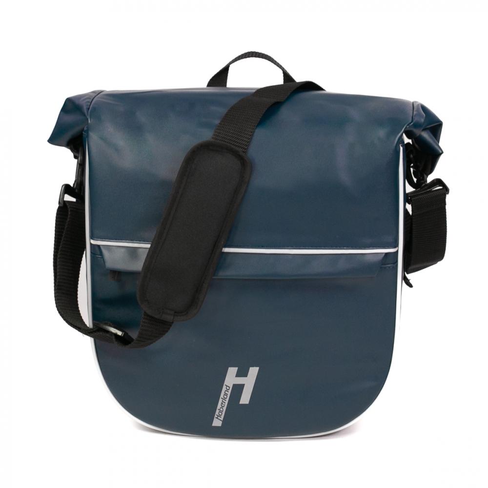 Haberland Frontträger-Tasche eMotion blau - formstarke, wasserdichte Transportlösung