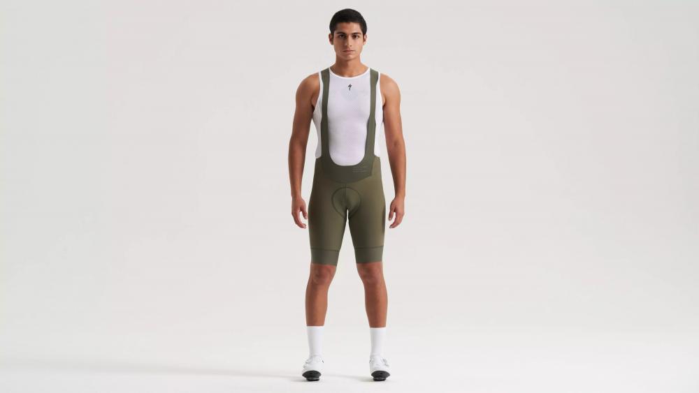 PRIME BIB SHORT MEN OAKGRN M - Premium Herren Radhose mit Trägern - Bibshort