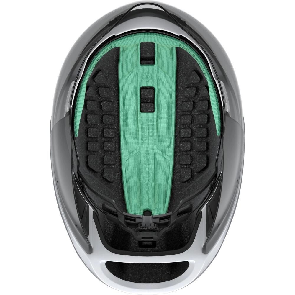 LAZER Helm Victor KinetiCore Matte White Silver (M) - aerodynamischer Triathlon- und Zeitfahrhelm