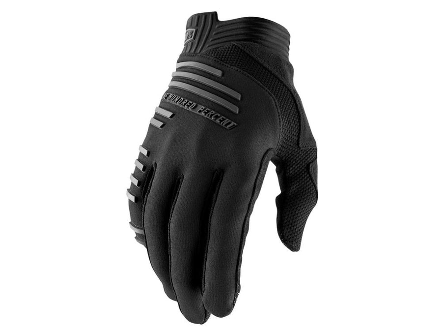 100% R-Core Gloves M black - Downhill MTB Handschuhe mit maximalem Grip und Schutz