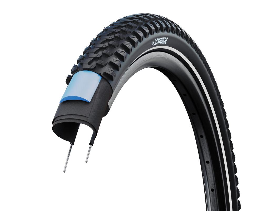 Schwalbe Marathon Plus MTB Drahtreifen 57-584 - pannensicher mit ECE-R75 - Fahrradreifen