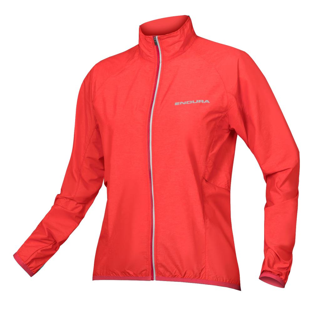 Endura Damen Pakajak winddichte Wetterschutzjacke Hi-Viz Koralle Größe M