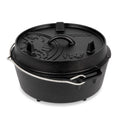 Petromax Feuertopf ft4.5 Gusseisen Dutch Oven 3,5 l mit Füßen für 25 Personen, perfekt für Lagerfeuer, Grill und Backofen, gleichmäßige Hitzeverteilung