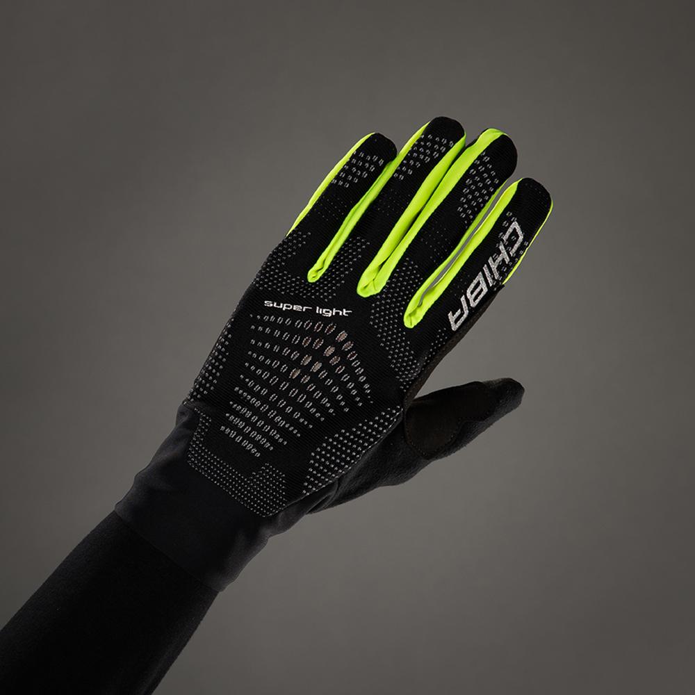 CHIBA Superlight - Radhandschuhe XXL schwarz/neongelb, leicht & atmungsaktiv