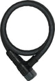 ABUS Spiralkabelschloss Steel-O-Flex Microflex 6615K, 85 cm Länge, 15 mm Ø, Sicherheitslevel 5, schwarz, mit Schlüssel, flexibler Stahlkabelschutz