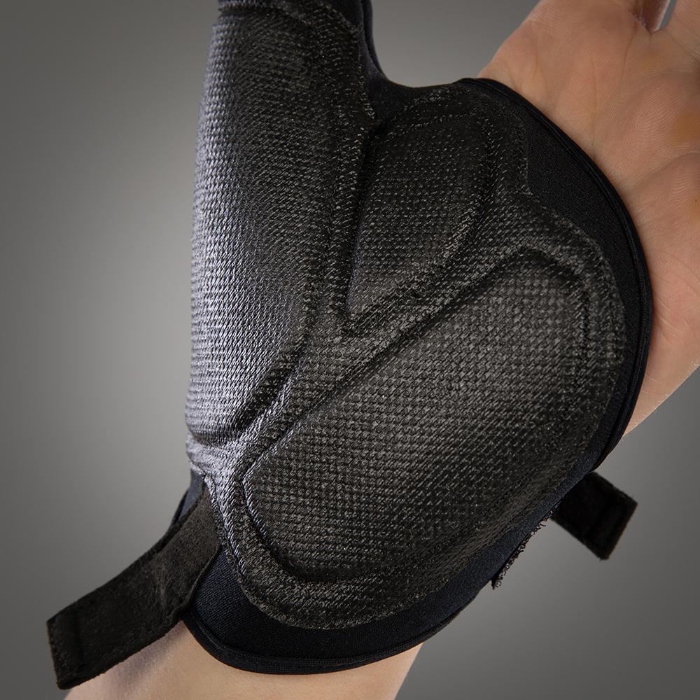 CHIBA Tetra - Rollstuhl-Handschuhe XXL schwarz mit Gelpolster & Aramid-Besatz