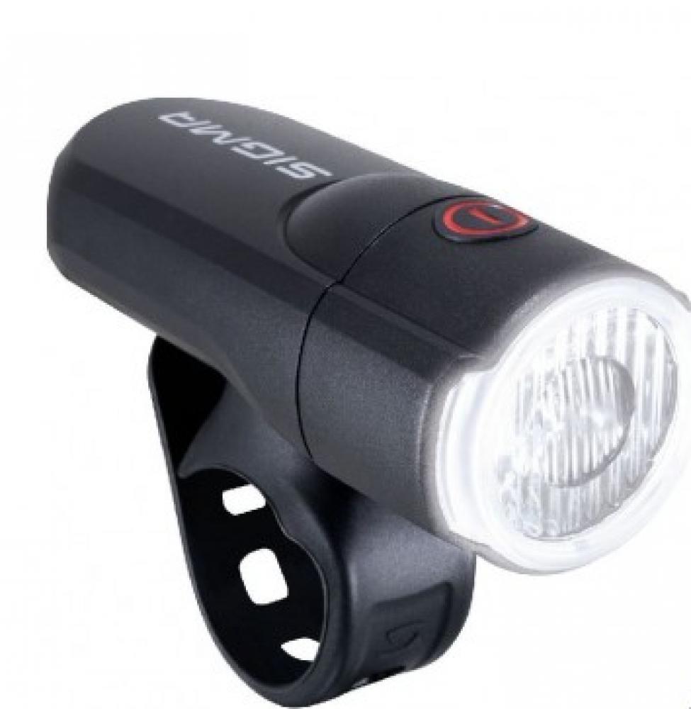 SIGMA AURA 30/Curve Fahrradbeleuchtungsset: 30 Lux Frontlicht, 40 m Reichweite, 2 Leuchtmodi, StVZO-zugelassen, spritzwassergeschützt, werkzeugfreie Montage, 29 h Rücklicht