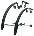 SKS Speedrocker Schutzblechset 28" für Gravelbikes und Rennräder, Reifenbreite 23-42 mm, schwarz, Doppelspoiler vorne, ausziehbare Verlängerung hinten