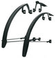 SKS Speedrocker Schutzblechset 28" für Gravelbikes und Rennräder, Reifenbreite 23-42 mm, schwarz, Doppelspoiler vorne, ausziehbare Verlängerung hinten