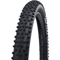 Schwarzer Schwalbe ROCKET RON Faltreifen 27.5x2.25 ADDIX Performance Line TLR mit aggressivem Mountainbike-Profil.