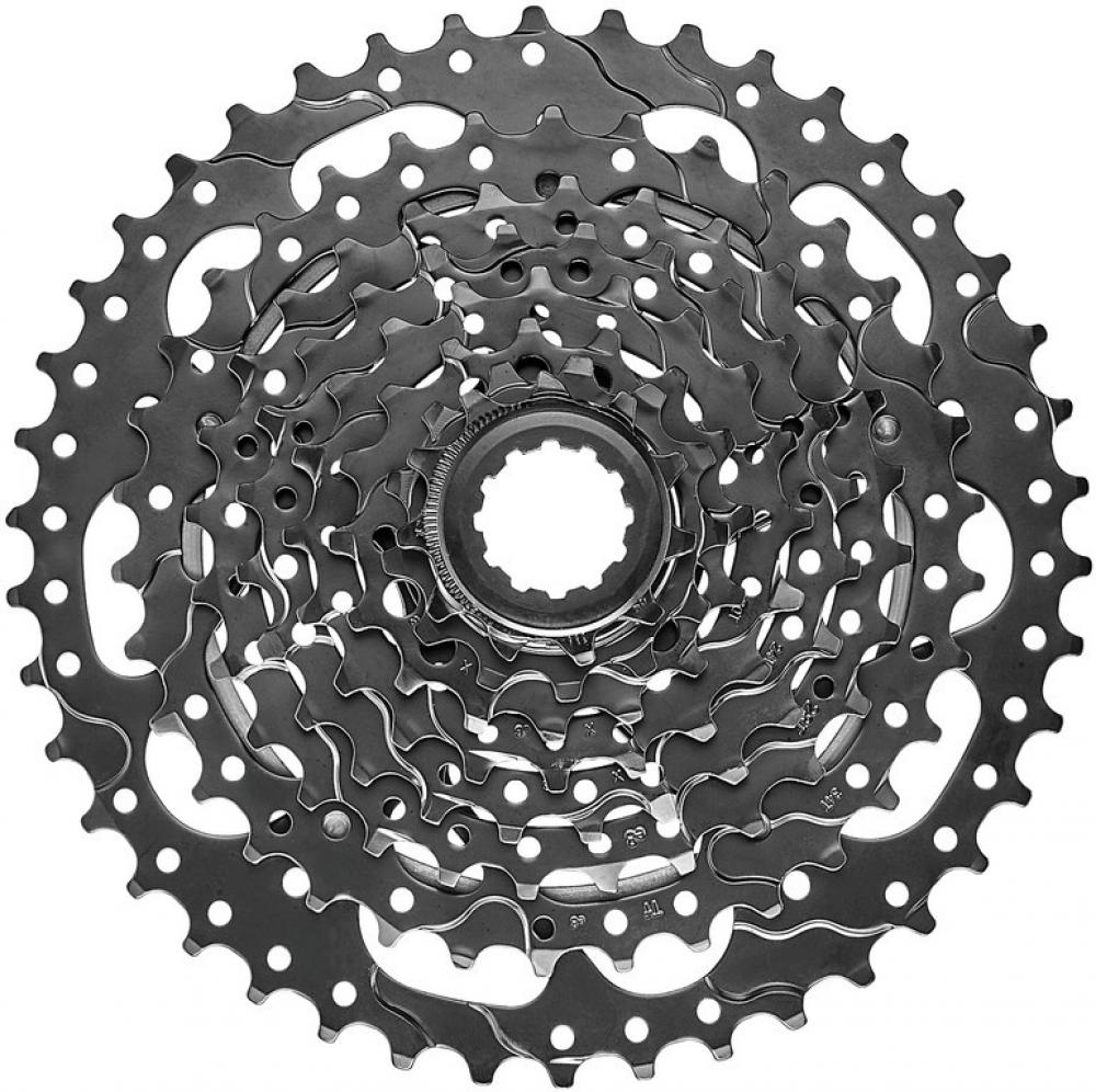 Schwarze TEKTRO ED9 E-Bike Kassette 11-46T für maximale Übersetzungsbandbreite.