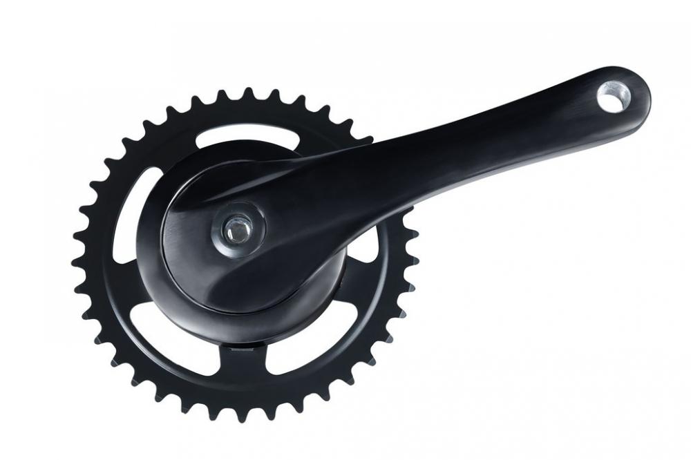 Mijnen Pieper Kettenradgarnitur Alu Rock schwarz 170mm,44 Z. 4-kant mit Abdeckscheibe