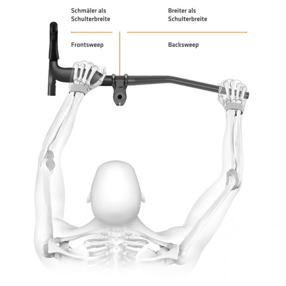 SQlab Lenker 314 2.0 R - Ergonomischer Gravellenker 420mm - Rennrad & Gravelbike Lenker