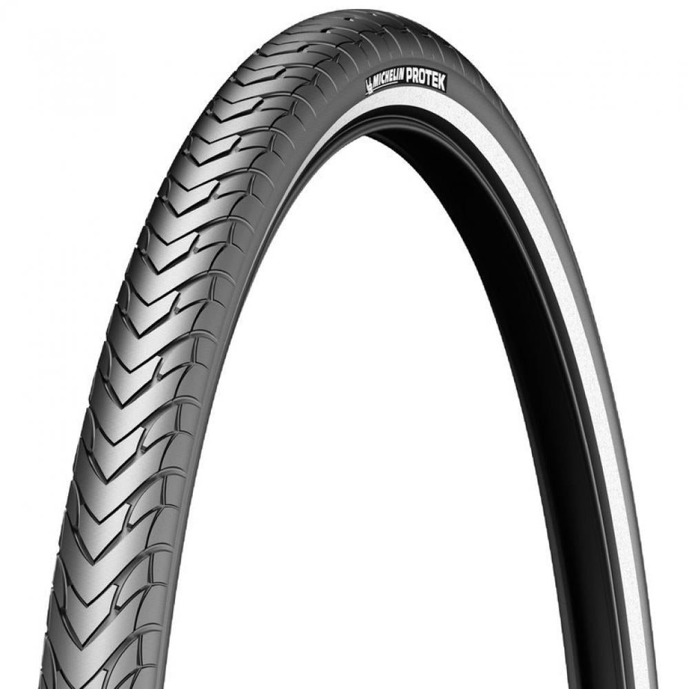 Michelin Protek Fahrradreifen schwarz, Reflexstreifen, 40-622, Pannenschutz für City- und Trekkingräder.