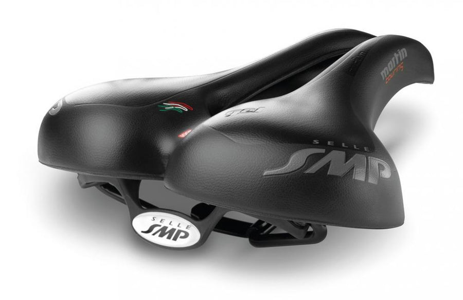 Schwarzer Selle SMP Martin Touring Medium Gel Unisex Fahrradsattel.