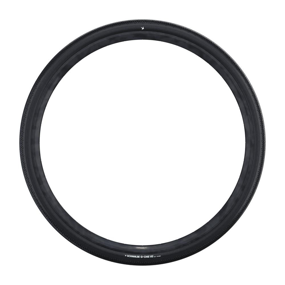 Schwarzer Schwalbe G-ONE RS Performance Line Faltreifen, der schnellste Gravelreifen.