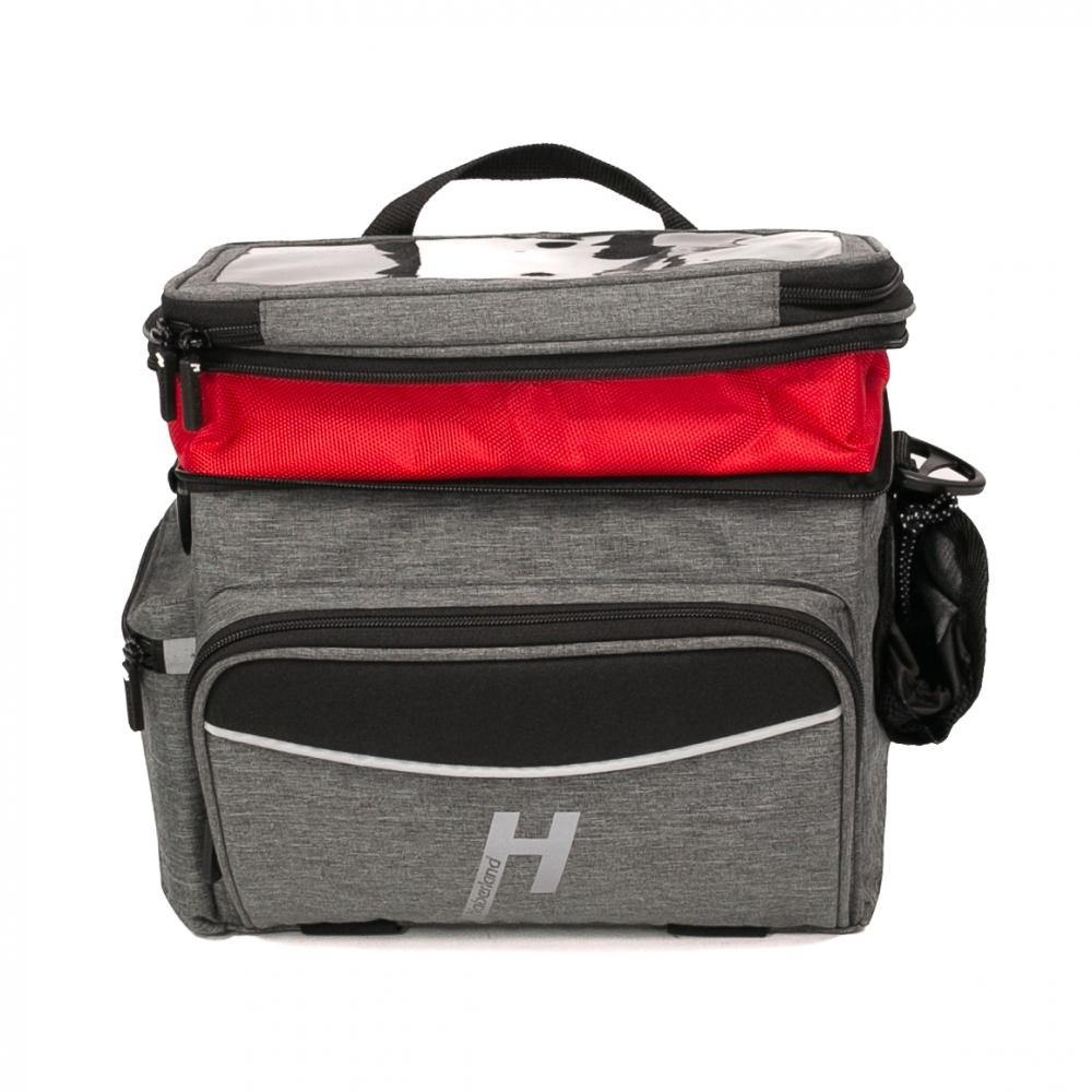 Haberland Lenkertasche Max Plus 10l grau - clevere Organisation am Fahrradlenker