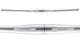 Ritchey Classic Flat Lenker 31,8 mm, 560 mm Breite, 5° Backsweep, 0 mm Rise, hochglanzpoliertes Silber, Aluminium 6061, für Cross Country.