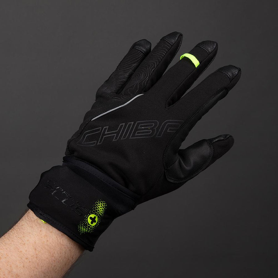 CHIBA Express+ - Radhandschuhe XL schwarz mit Regenüberzug und Gelpolsterung