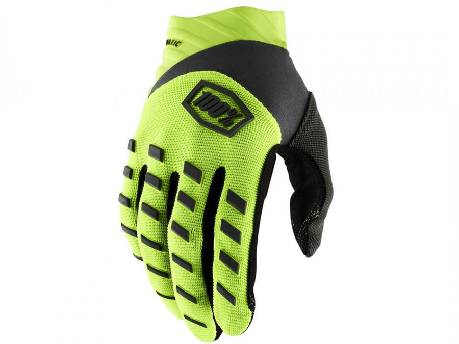 100% Airmatic Gloves S fluo yellow - robuster MTB-Handschuh mit Top-Grip