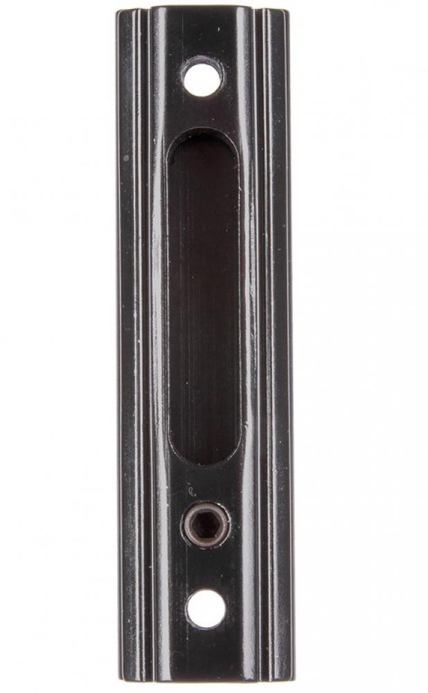 M-Wave Flaschenhalter-Adapter Ada Slide Alu schwarz mit Langloch, Schraube und Befestigungslöchern.