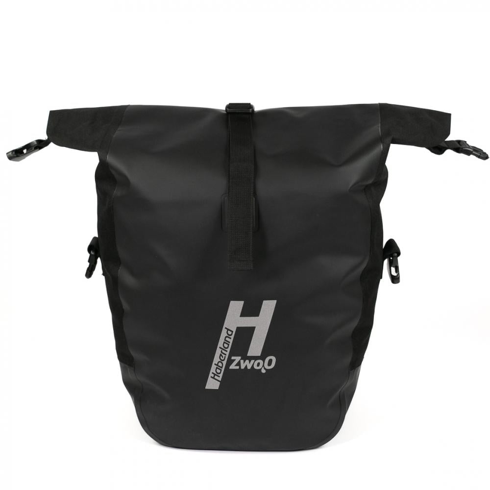 Haberland Einzeltasche H2O schwarz Paar - wasserdichte Fahrradtasche für Alltag und Tour