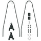 SKS Bluemels Style 46 Ersatzstreben Set für 28 Zoll Schutzbleche, 325 mm Vorderradstreben, schwarz, inkl. ESC-V-Adapter und Befestigungsmaterial