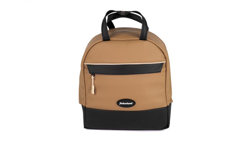 Haberland Rucksack-Lenkertasche Bella hellbr./sw beige - flexible Lenkertasche & Rucksack
