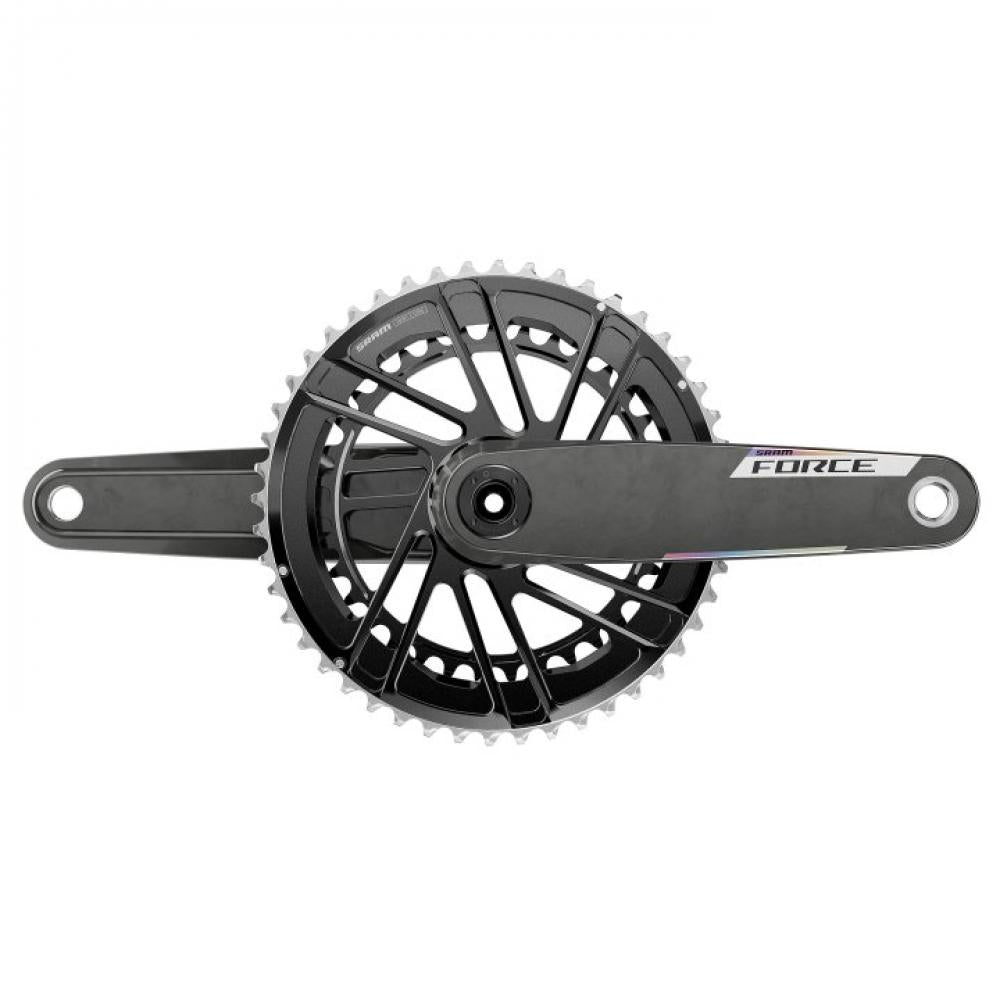 SRAM Force E1 Kurbelgarnitur 172,5mm 50-37T, schwarz, steife 2x-Performance für maximale Effizienz.