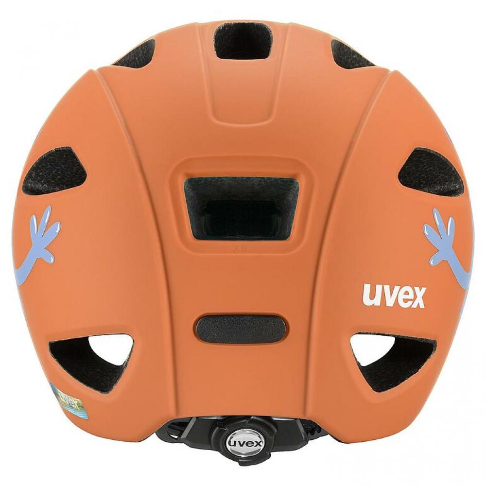 uvex OYO Style Kinder-Fahrradhelm Monster Papaya matt 50-54 cm - In-Mold, xTRA Shield, KID PROtect, 10 Belüftungen, IAS-System