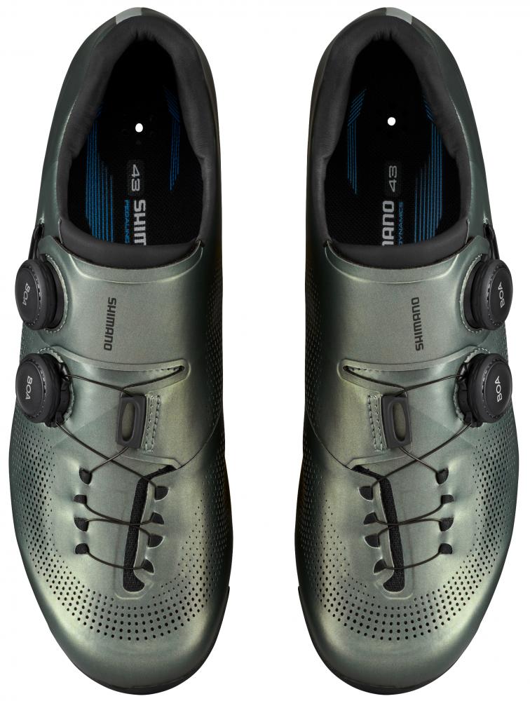 SHIMANO Fahrradschuhe RC703 Herren/Damen Road SPD-SL Typ Rennradschuhe Größe 47, Grün