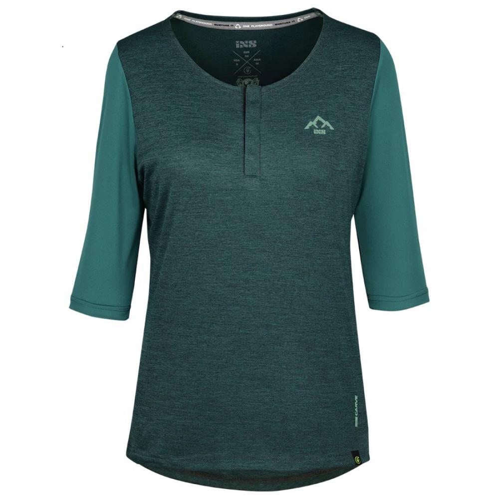 IXS Sports Division iXS Carve X Women Henley 36 Everglade/Solid Everglade - atmungsaktives Bike-Jersey