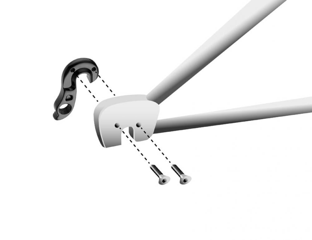 Marwi Schaltauge GH-310 inkl. Schrauben auf Karte - Aluminium-Ausfallende für Giant TCR, Contend, Langma, Avail, Fastroad