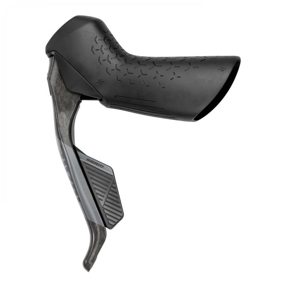 SRAM Rival AXS E1 Schalt-/Bremseinheit vorne für kabelloses Schalten und kraftvolles Bremsen.