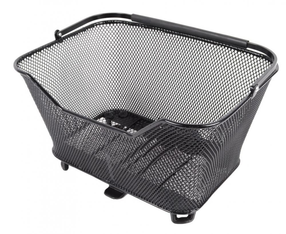Schwarzer AtranVelo System Fahrradkorb Daily S 16L aus Metallgeflecht, inkl. AVS Adapter.