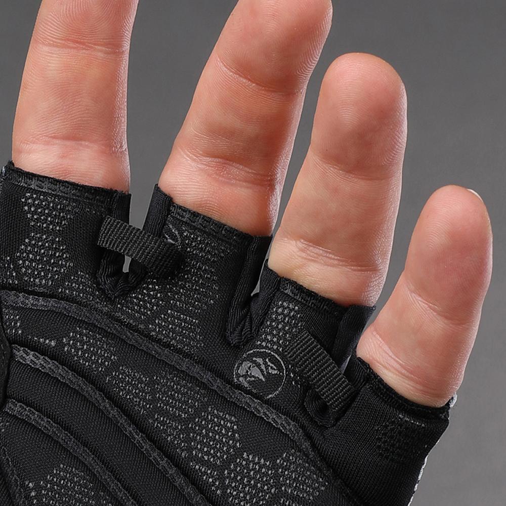 CHIBA Solar II - Radhandschuhe kurz, XS, schwarz/schwarz, atmungsaktiv