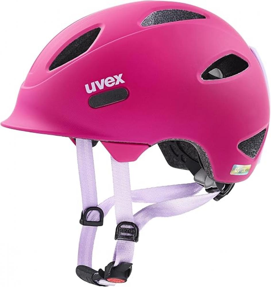 uvex oyo - Kinderfahrradhelm - leichter & sicherer Helm mit innovativem Sicherheitskonzept - anpassbare Passform - optionales LED-Licht - berry purple matt - 50-54 cm