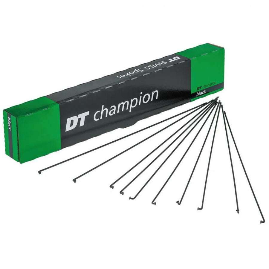 DT Swiss Speiche Champion 2.0 VE100 290 mm schwarz - robuste Standardspeiche für Straße & MTB
