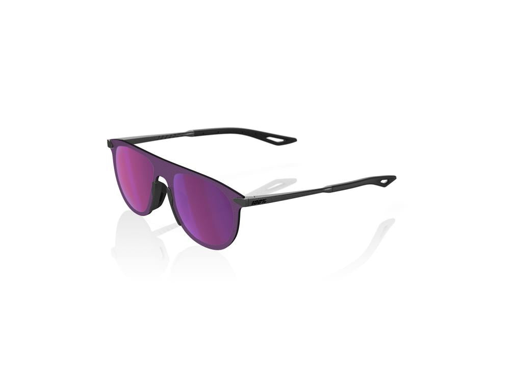 100% Legere Coil - Mirror Lens unis Matte Gunmetal - ultraleichte Performance-Sportbrille