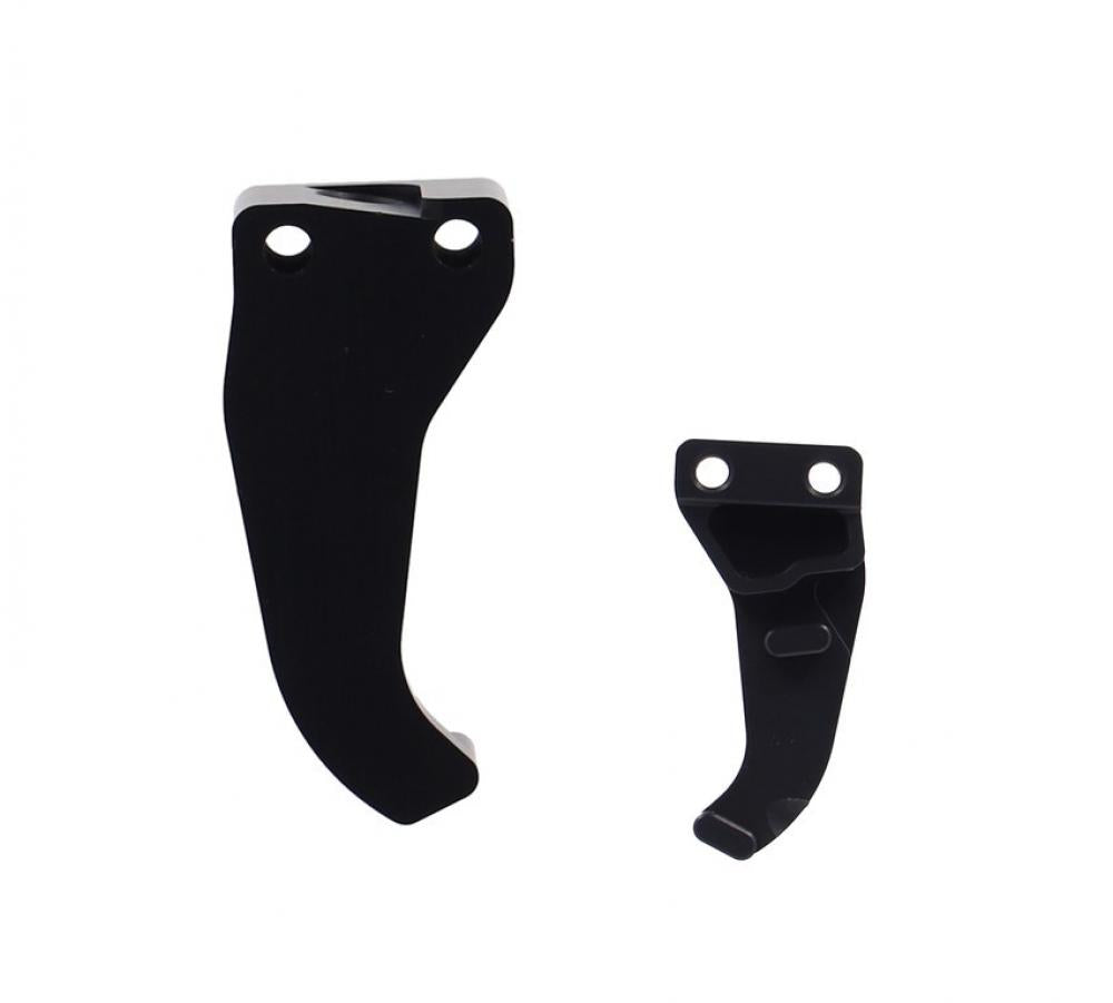 Zwei schwarze XLC Seitenständer Montageplatten für Ghost Riot/E-Riot KS-X10 KSA18.