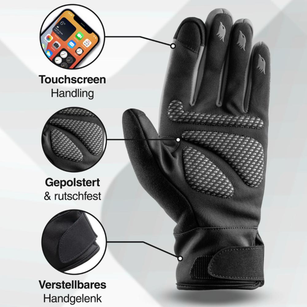 Valkental Handschuhe GloRider V2 Flex wasserfester Übergangshandschuh mit Grip XXL grau