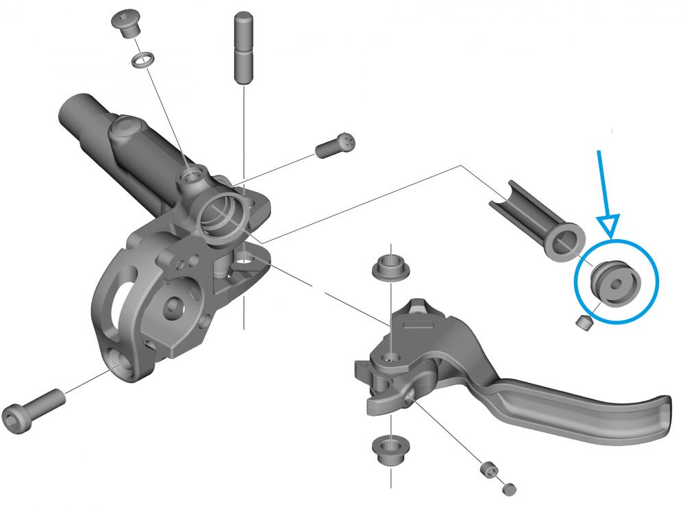 SHIMANO Abdeckung BL-M820 - Ersatzabdeckung für Bremshebel, ca. 7 g